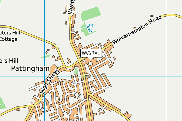 WV6 7AL map - OS VectorMap District (Ordnance Survey)