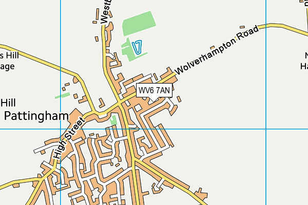 WV6 7AN map - OS VectorMap District (Ordnance Survey)