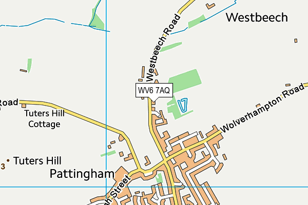 St Chad's CofE (VC) First School map (WV6 7AQ) - OS VectorMap District (Ordnance Survey)