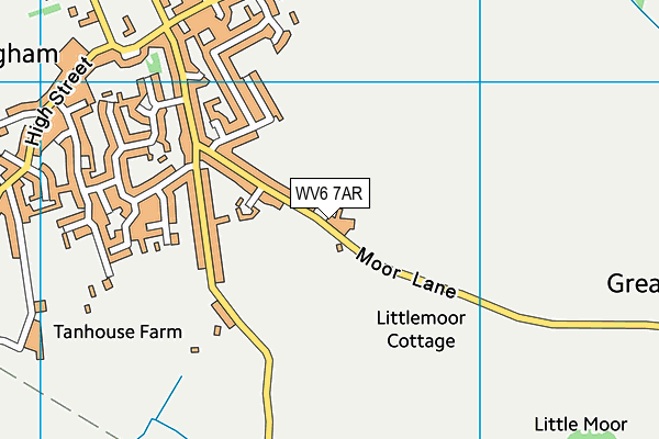 WV6 7AR map - OS VectorMap District (Ordnance Survey)