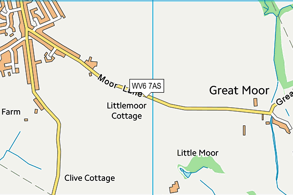 WV6 7AS map - OS VectorMap District (Ordnance Survey)