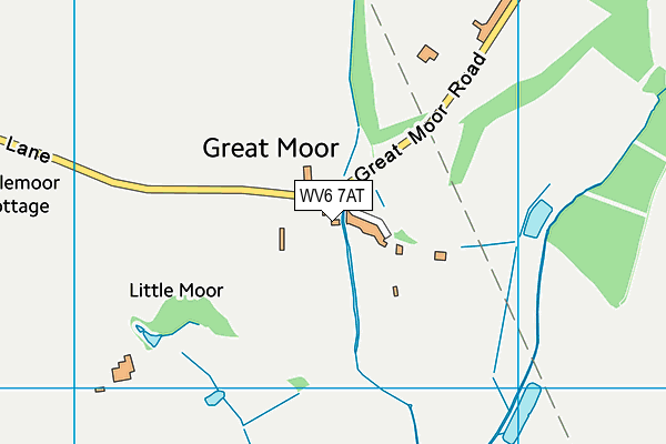 WV6 7AT map - OS VectorMap District (Ordnance Survey)