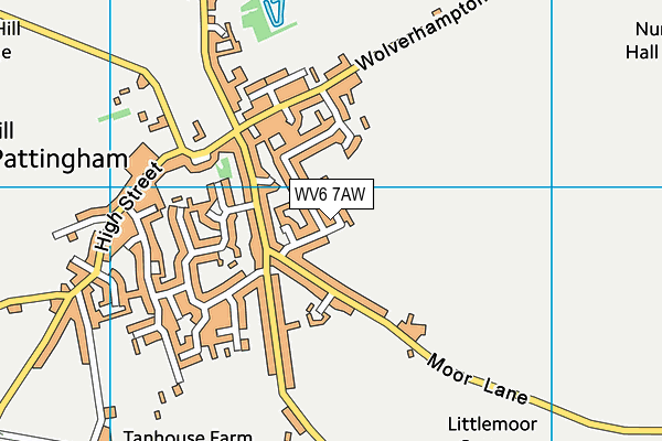 WV6 7AW map - OS VectorMap District (Ordnance Survey)