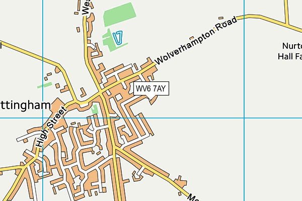 WV6 7AY map - OS VectorMap District (Ordnance Survey)