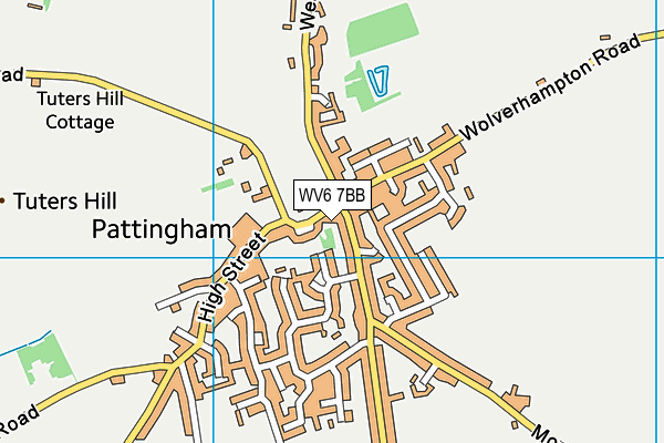WV6 7BB map - OS VectorMap District (Ordnance Survey)