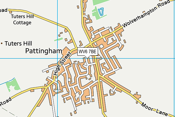 WV6 7BE map - OS VectorMap District (Ordnance Survey)