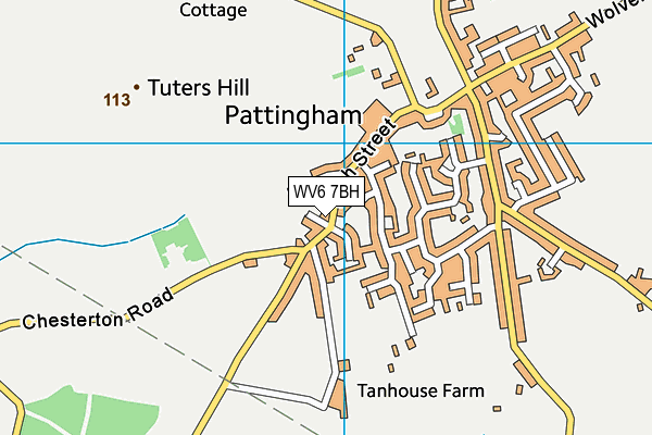 WV6 7BH map - OS VectorMap District (Ordnance Survey)