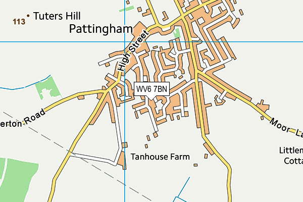 WV6 7BN map - OS VectorMap District (Ordnance Survey)