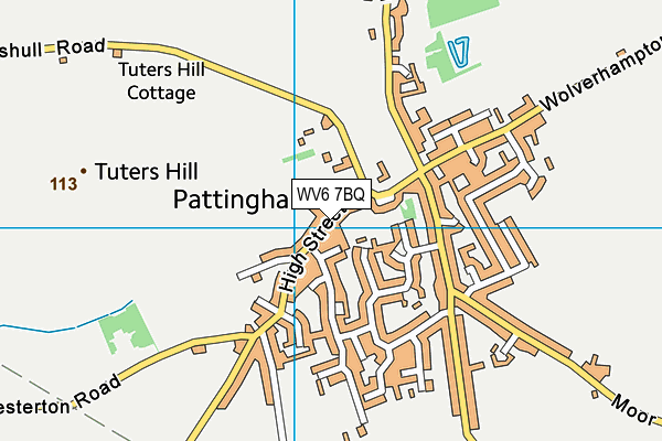 WV6 7BQ map - OS VectorMap District (Ordnance Survey)