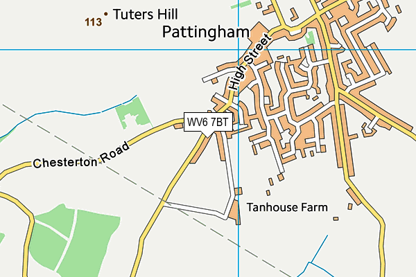 WV6 7BT map - OS VectorMap District (Ordnance Survey)