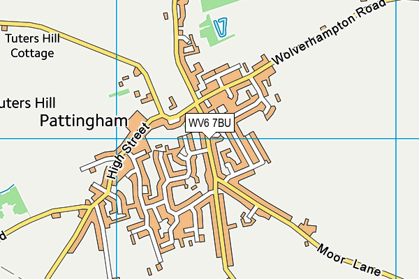 WV6 7BU map - OS VectorMap District (Ordnance Survey)