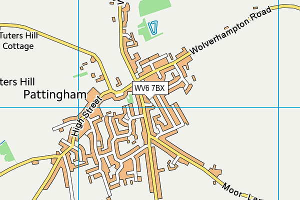 WV6 7BX map - OS VectorMap District (Ordnance Survey)
