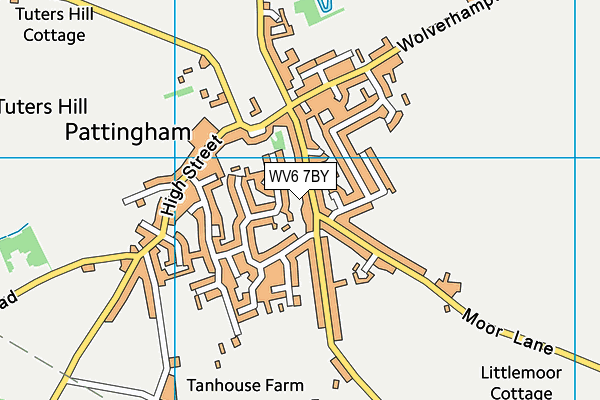 WV6 7BY map - OS VectorMap District (Ordnance Survey)