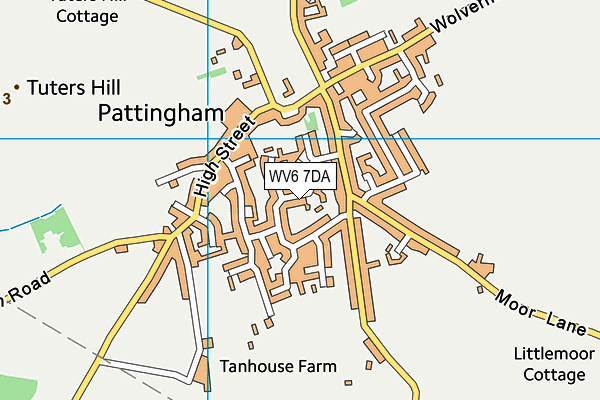 WV6 7DA map - OS VectorMap District (Ordnance Survey)