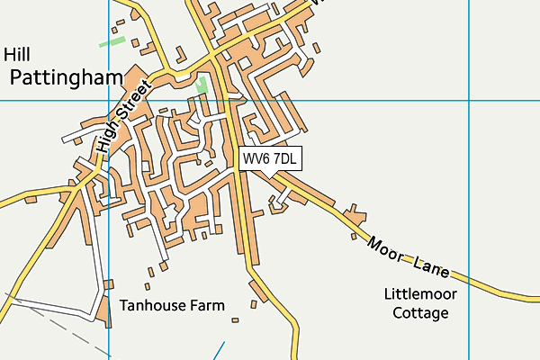 WV6 7DL map - OS VectorMap District (Ordnance Survey)