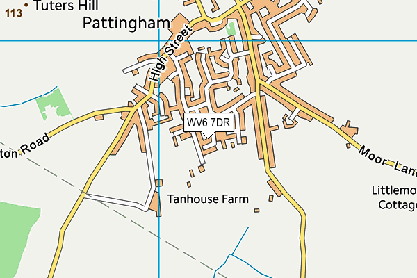 WV6 7DR map - OS VectorMap District (Ordnance Survey)