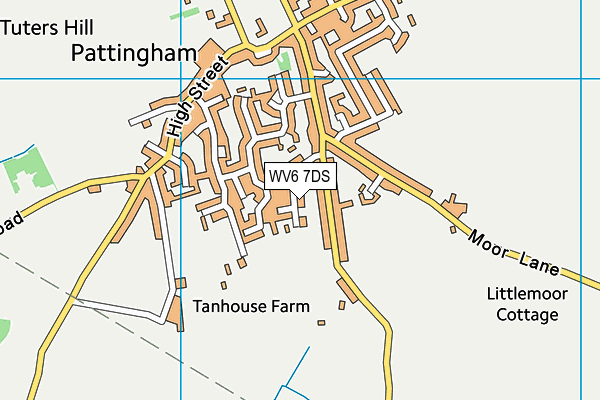 WV6 7DS map - OS VectorMap District (Ordnance Survey)