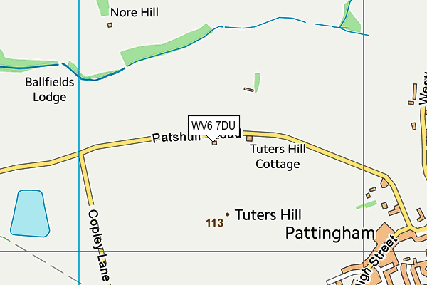 WV6 7DU map - OS VectorMap District (Ordnance Survey)