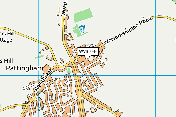 WV6 7EF map - OS VectorMap District (Ordnance Survey)