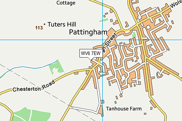 WV6 7EW map - OS VectorMap District (Ordnance Survey)