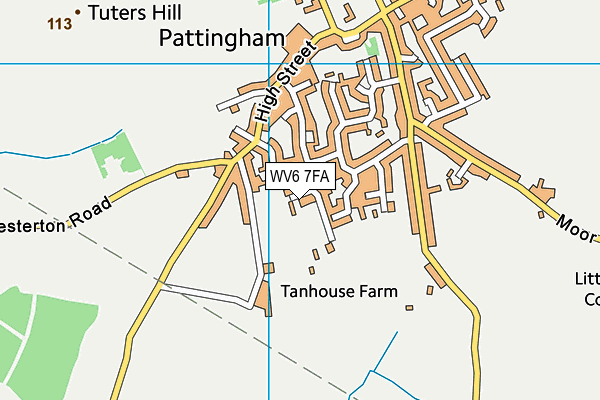 WV6 7FA map - OS VectorMap District (Ordnance Survey)