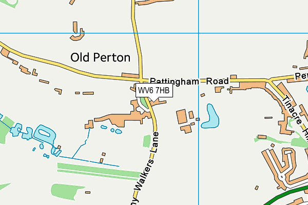 WV6 7HB map - OS VectorMap District (Ordnance Survey)