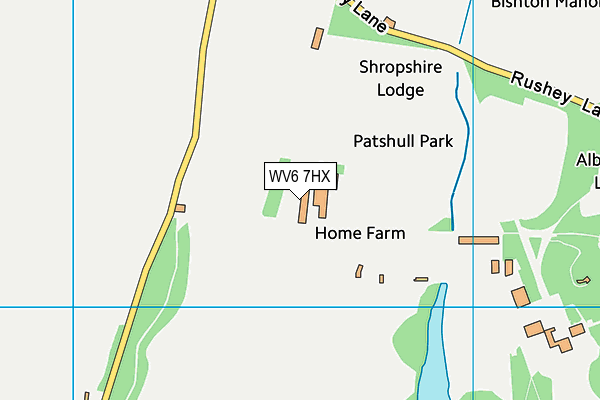 WV6 7HX map - OS VectorMap District (Ordnance Survey)