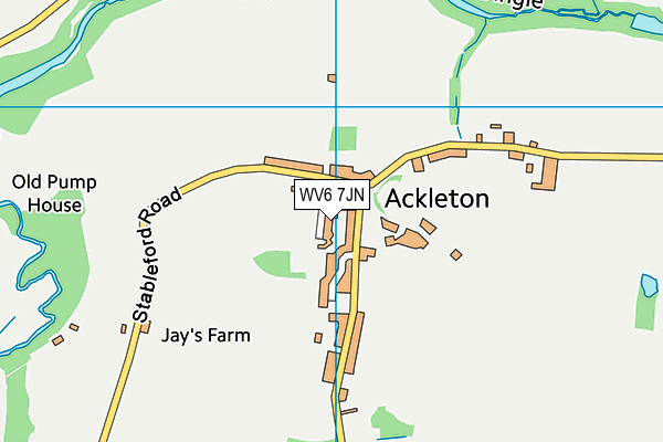 WV6 7JN map - OS VectorMap District (Ordnance Survey)