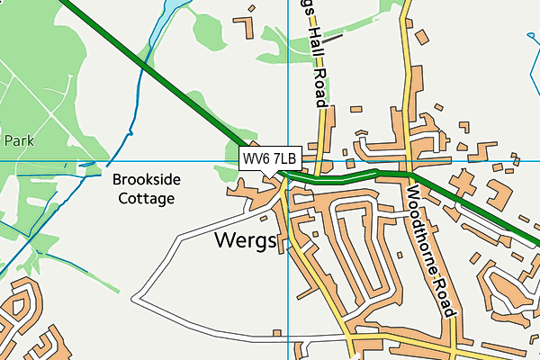 WV6 7LB map - OS VectorMap District (Ordnance Survey)
