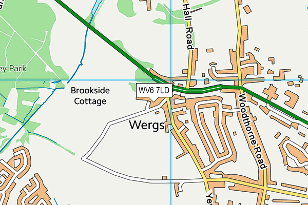 WV6 7LD map - OS VectorMap District (Ordnance Survey)