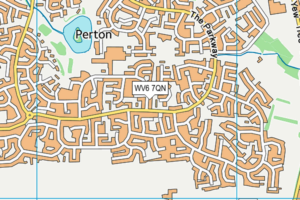 WV6 7QN map - OS VectorMap District (Ordnance Survey)