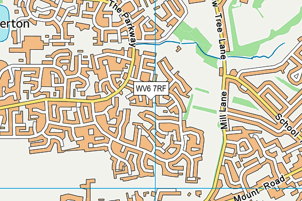 WV6 7RF map - OS VectorMap District (Ordnance Survey)