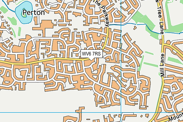 WV6 7RS map - OS VectorMap District (Ordnance Survey)