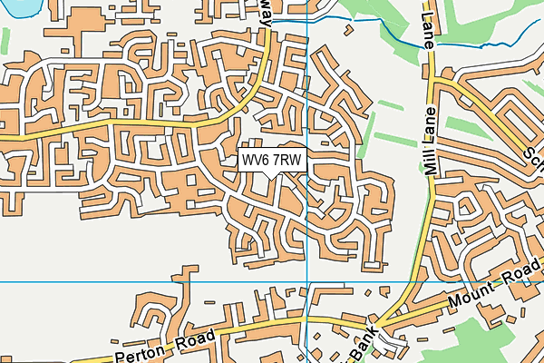 WV6 7RW map - OS VectorMap District (Ordnance Survey)