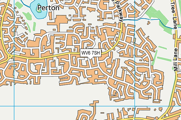 WV6 7SH map - OS VectorMap District (Ordnance Survey)