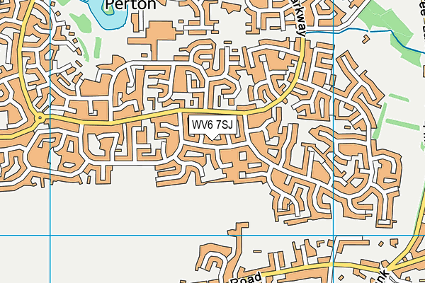WV6 7SJ map - OS VectorMap District (Ordnance Survey)