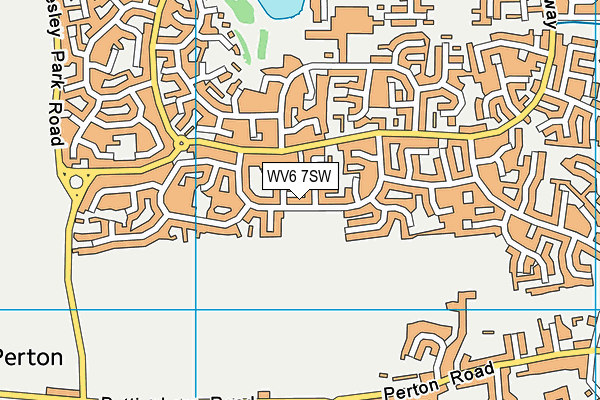 WV6 7SW map - OS VectorMap District (Ordnance Survey)