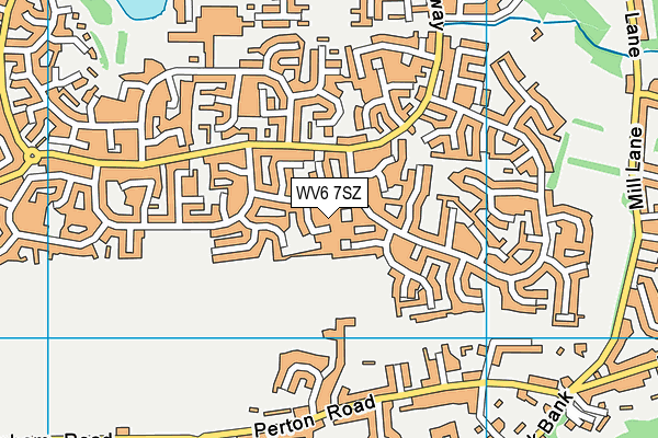 WV6 7SZ map - OS VectorMap District (Ordnance Survey)