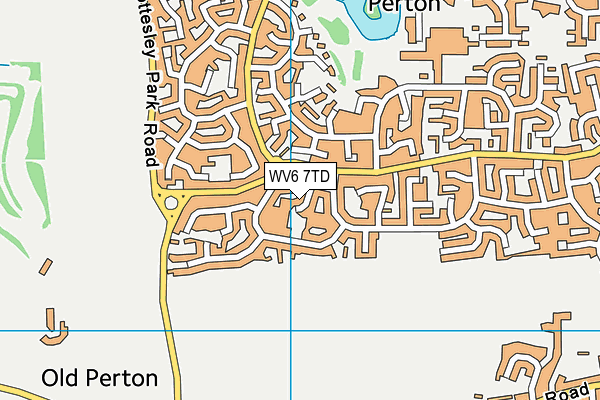 WV6 7TD map - OS VectorMap District (Ordnance Survey)