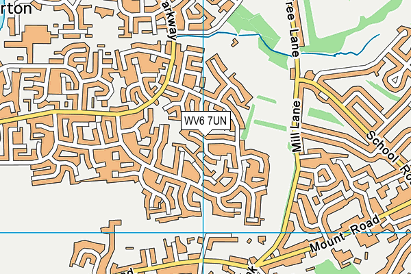 WV6 7UN map - OS VectorMap District (Ordnance Survey)