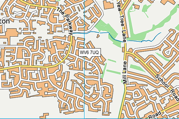 WV6 7UQ map - OS VectorMap District (Ordnance Survey)