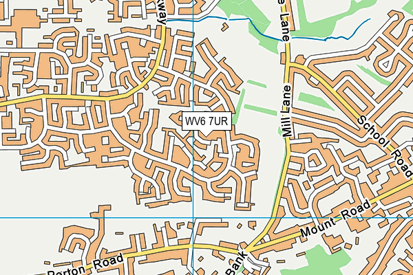 WV6 7UR map - OS VectorMap District (Ordnance Survey)