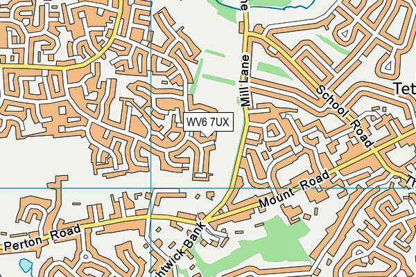 WV6 7UX map - OS VectorMap District (Ordnance Survey)