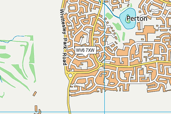 WV6 7XW map - OS VectorMap District (Ordnance Survey)