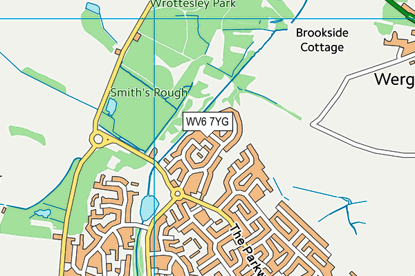 WV6 7YG map - OS VectorMap District (Ordnance Survey)