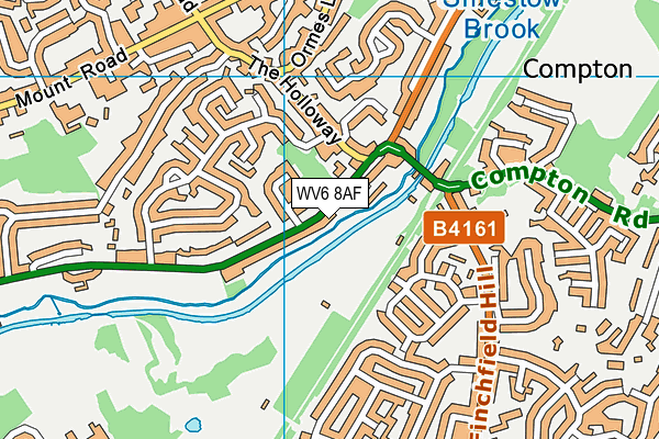 WV6 8AF map - OS VectorMap District (Ordnance Survey)