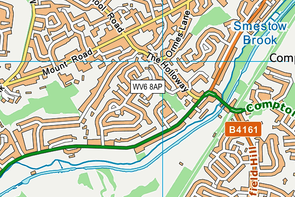 WV6 8AP map - OS VectorMap District (Ordnance Survey)