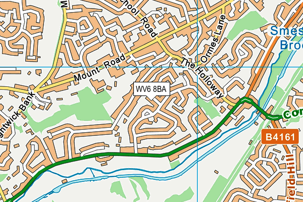 WV6 8BA map - OS VectorMap District (Ordnance Survey)