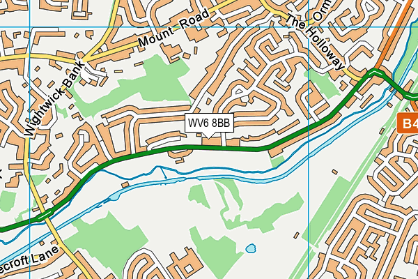 WV6 8BB map - OS VectorMap District (Ordnance Survey)