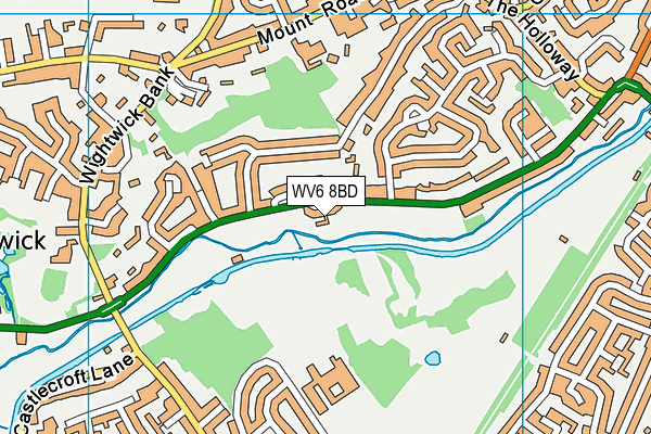 WV6 8BD map - OS VectorMap District (Ordnance Survey)